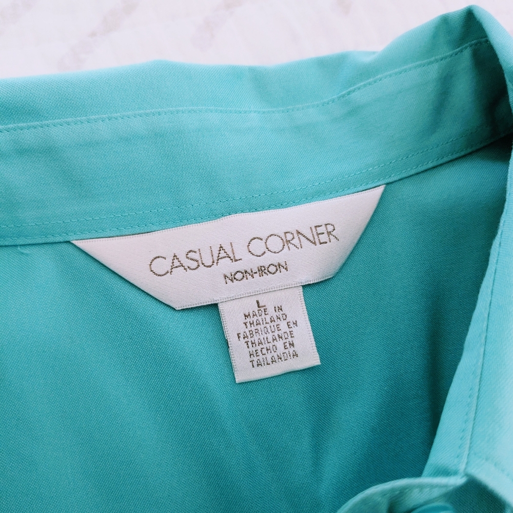 **LAST CALL** Casual Corner button down shirt L - Picture 3 of 5